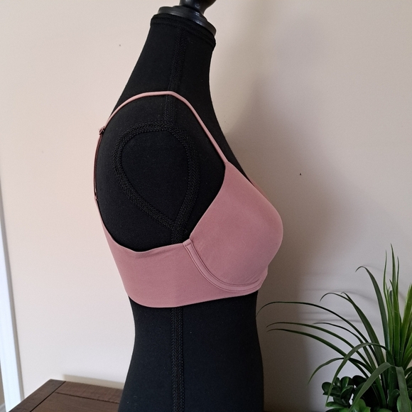 Aerie Real Free Bra 34C Women's Full Converage Bra Rose Pink/Brown - Picture 4 of 8